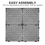 12-Piece Interlocking Anti-Slip Bar Mats