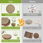 5-Pack Absorbent Wooden Coasters for Drinks