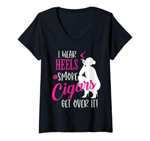 Heels, Cigars, and Chill Women's V-Neck Tee