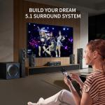 5.1 Surround Sound System with Powerful Subwoofer