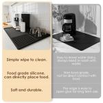 Silicone Coffee Bar Mat with Raised Edges
