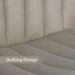 Modern Swivel Bar Stools Set of 2 Beige