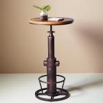 Vintage Height Adjustable Bar Table with Swivel Top