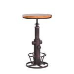 Vintage Height Adjustable Bar Table with Swivel Top
