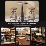 Vintage Height Adjustable Bar Table with Swivel Top
