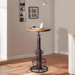 Vintage Height Adjustable Bar Table with Swivel Top