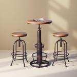 Vintage Height Adjustable Bar Table with Swivel Top
