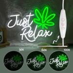 Just Relax Neon Sign for Man Cave Decor