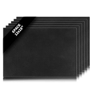 6-Pack Non-Slip Bar Mats for Home or Bar