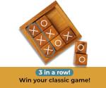 Rustic Wood Tic Tac Toe Game for Family Fun
