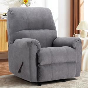 CANMOV Grey Rocker Recliner with Overstuffed Comfort