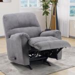 CANMOV Grey Rocker Recliner with Overstuffed Comfort