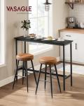 VASAGLE Industrial Bar Table with Sturdy Metal Frame