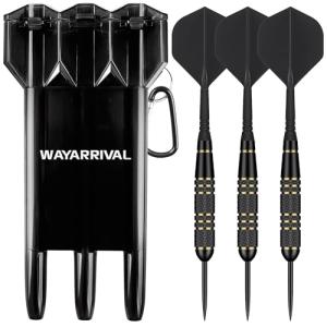 WAYARRIVAL Tungsten Steel Tip Darts Set with Case