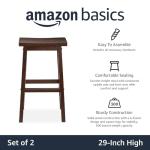 Walnut Saddle-Seat Barstool Set of 2