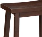 Walnut Saddle-Seat Barstool Set of 2