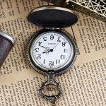 Bronze Poker Cards Quartz Pocket Watch Necklace Gift