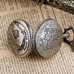 Bronze Poker Cards Quartz Pocket Watch Necklace Gift