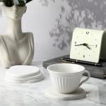 Diatomaceous Earth Coasters - Set of 4 White