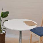 Leopard Round Bar Table with Silver Legs