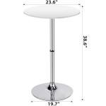 Leopard Round Bar Table with Silver Legs