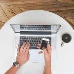 Leopard Round Bar Table with Silver Legs