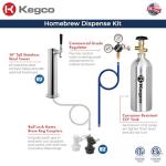 Kegco Black Stainless Steel Keg Dispenser with Faucet