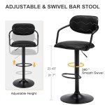 VECELO Adjustable Swivel Bar Stools Set of 2