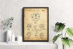 Vintage D20 Dice Art Print for Game Room