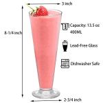 4 Pack Tall Beer Glasses for Man Cave Fun