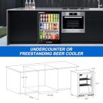 Compact 24-Inch Beverage Cooler with Adjustable Shelves