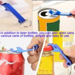 100 Pcs Blue Aluminum Bottle Opener Keychains
