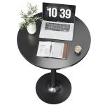 Flamaker Black Round Bistro Pub Table Set