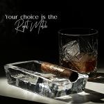Heavy-Duty Glass Cigar Ashtray for Outdoors