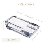 Heavy-Duty Glass Cigar Ashtray for Outdoors