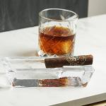 Heavy-Duty Glass Cigar Ashtray for Outdoors