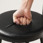 Set of 2 Adjustable Bar Stools with Backrest