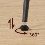 Set of 2 Adjustable Bar Stools with Backrest