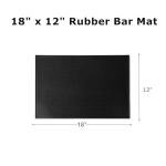 2 Pack Black Rubber Bar Mats - 18" x 12