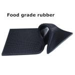 2 Pack Black Rubber Bar Mats - 18" x 12