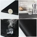 2 Pack Black Rubber Bar Mats - 18" x 12
