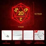Dimmable Dice Neon Sign for Game Rooms