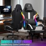 GTRACING RGB Gaming Chair with Foot Rest