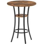 CHOEZON Rustic Round Bar Table with 2 Tiers