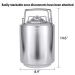 Mini Stainless Steel Ball Lock Keg with Disconnects