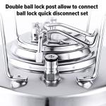 Mini Stainless Steel Ball Lock Keg with Disconnects