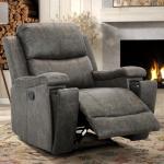CANMOV Classic Leather Recliner with Cup Holders