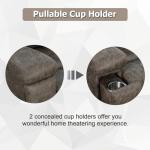 CANMOV Classic Leather Recliner with Cup Holders