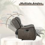 CANMOV Classic Leather Recliner with Cup Holders
