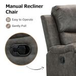 CANMOV Classic Leather Recliner with Cup Holders